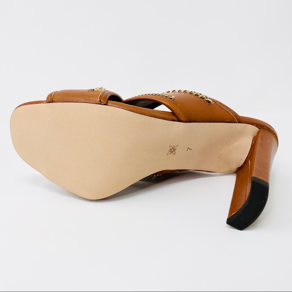 BCBGeneration Wabbi Cognac Block Heel Slide Sandals | Size 7M | NIB - Picture 5 of 6